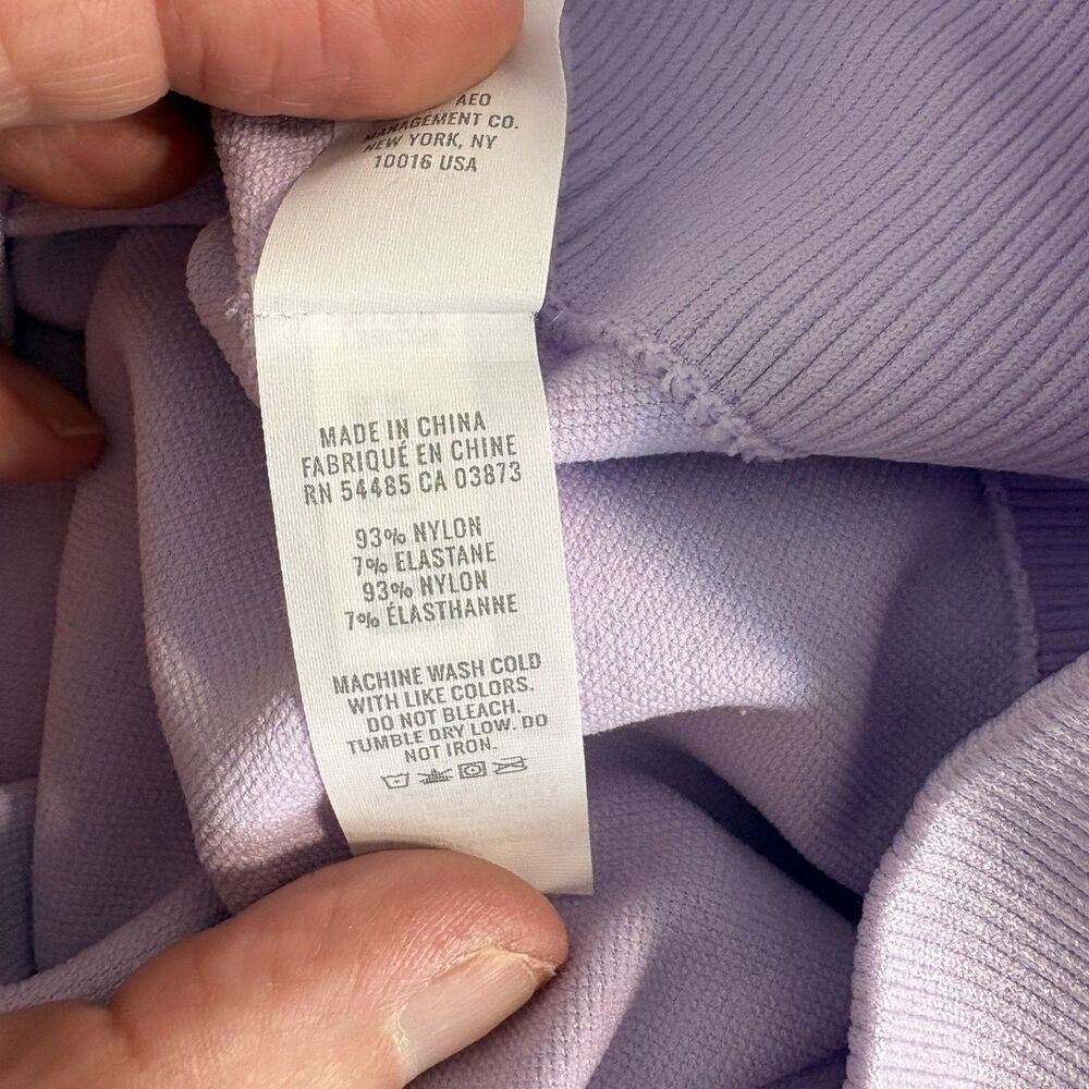 OFFLINE by Aerie Seamless Cropped T-Shirt Lilac Women Size Medium - Picture 5 of 6